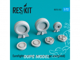 ResKit kit d'amelioration avion RS72-0312 Jeu de roues Eurofighter early type weighted 1/72