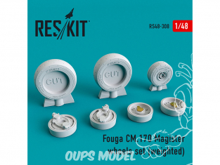 ResKit kit d'amelioration Avion RS48-0308 Roues en résine Fouga CM.170 Magister weighted 1/48