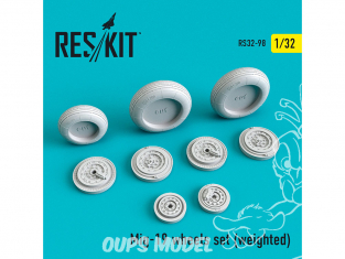 ResKit kit d'amelioration avion RS32-0098 Ensemble de roues pour MiG-19 weighted 1/32