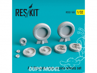 ResKit kit d'amelioration avion RS32-0165 Ensemble de roues pour A-1 Skyraider late version 1/32