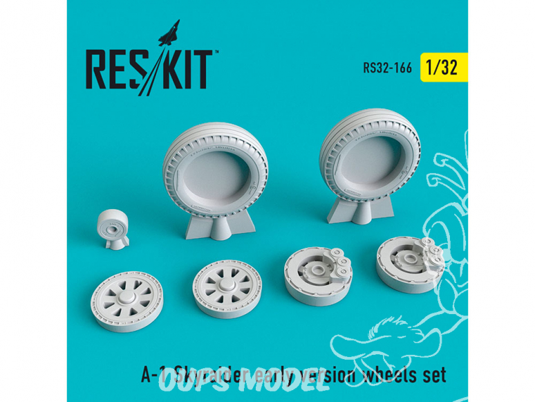 ResKit kit d'amelioration avion RS32-0166 Ensemble de roues pour A-1 Skyraider early version 1/32