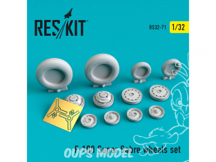 ResKit kit d'amelioration avion RS32-0071 Ensemble de roues pour F-100 Super Sabre 1/32