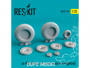 ResKit kit d'amelioration avion RS32-0270 Ensemble de roues pour Ju-88 late version weighted 1/32