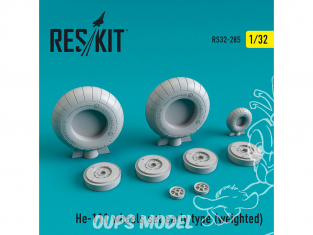 ResKit kit d'amelioration avion RS32-0285 Ensemble de roues pour He-111 early type weighted 1/32
