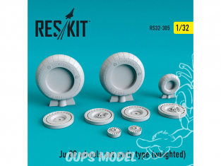 ResKit kit d'amelioration avion RS32-0305 Ensemble de roues pour Ju-88 early type weighted 1/32