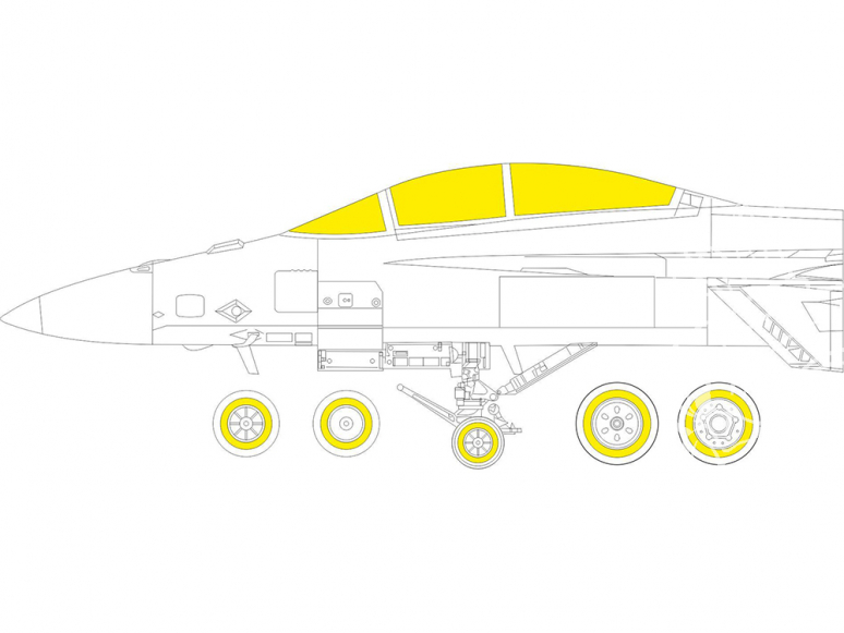 Eduard Express Mask EX840 F/A-18F Meng 1/48