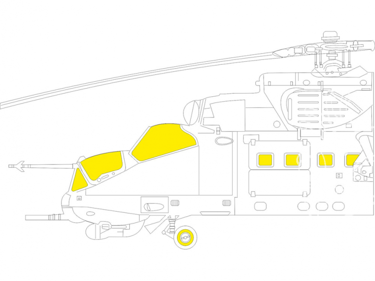 Eduard Express Mask EX842 Mi-24D Trumpeter 1/48