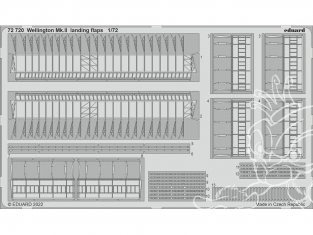 Eduard photodecoupe avion 72720 Volets d'atterrissage Wellington Mk.II Airfix 1/72