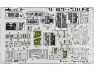 Eduard photodecoupe avion SS764 Zoom amélioration F-4D Fine Molds 1/72