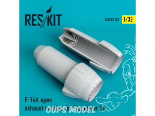 ResKit kit d'amelioration avion RSU32-0053 Tuyère F-14A Tomcat ouverte pour Kit Trumpeter 1/32
