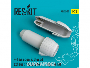 ResKit kit d'amelioration avion RSU32-0055 Tuyère F-14A Tomcat ouverte ou fermée pour Kit Trumpeter 1/32