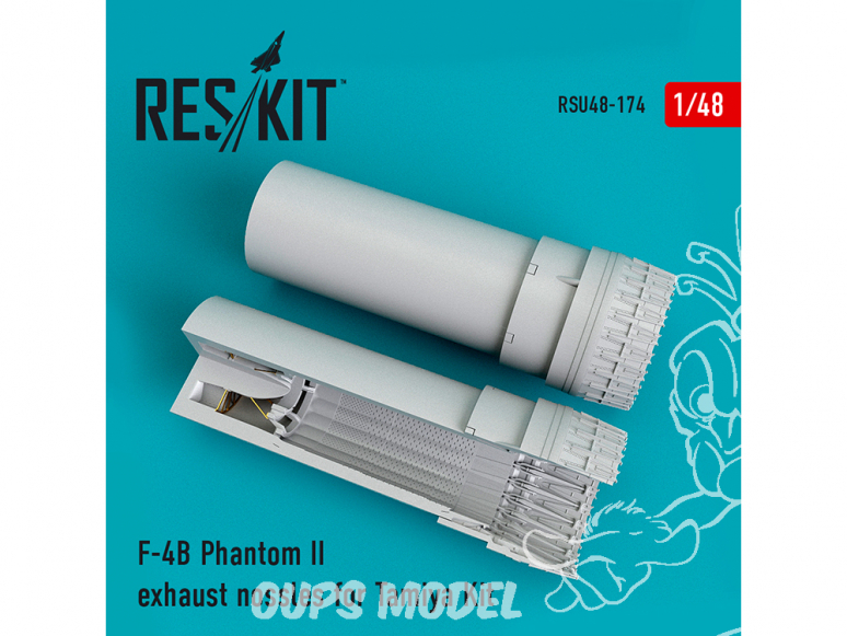 ResKit kit d'amelioration Avion RSU48-0174 Tuyère F-4B/C/D/N Phantom II pour kit Tamiya 1/48