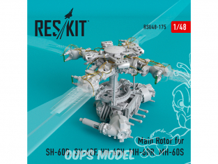 ResKit kit d'amelioration Hélicoptére RSU48-0175 Rotor principal SH-60B, SH-60F, HH-60H, MH-60R, MH-60S kit Italeri Revell 1/48