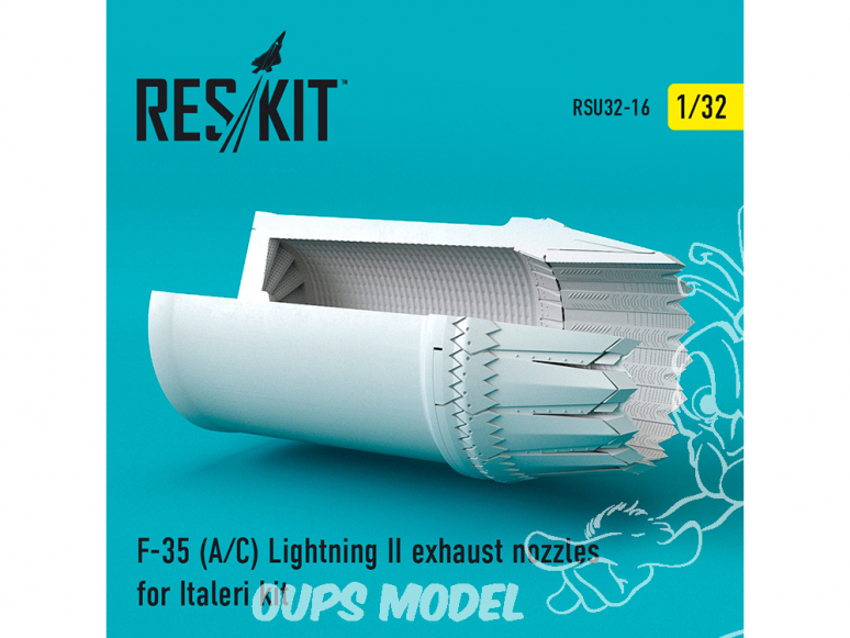 ResKit kit d'amelioration avion RSU32-0016 Tuyère F-35 (A/С) Lightning II pour Kit Italeri 1/32