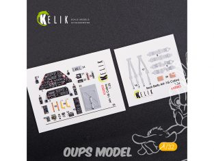 Kelik Decals 3D K32003 Décalcomanies 3D intérieures AH-1G Cobra pour kit Icm 1/32