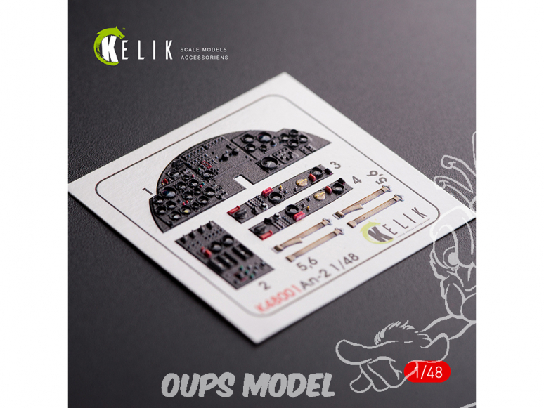 Kelik Decals 3D K48001 Décalcomanies 3D intérieurs AN-2 Colt pour kit HobbyBoss 1/32