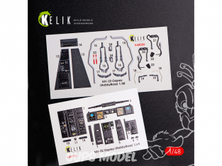 Kelik Decals 3D K48006 Décalques 3D intérieurs MV-22 Osprey pour kit HobbyBoss 1/48