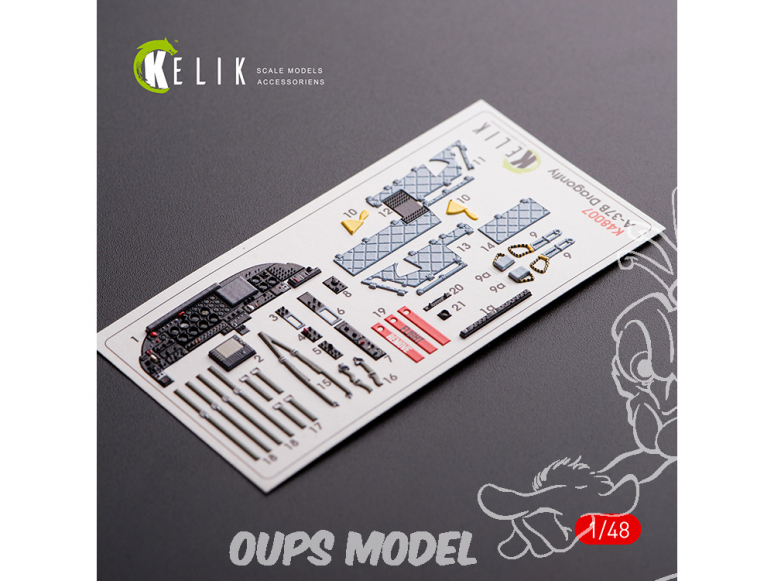 Kelik Decals 3D K48007 Décalcomanies 3D intérieures A-37B Dragon Fly pour kit Trumpeter 1/48