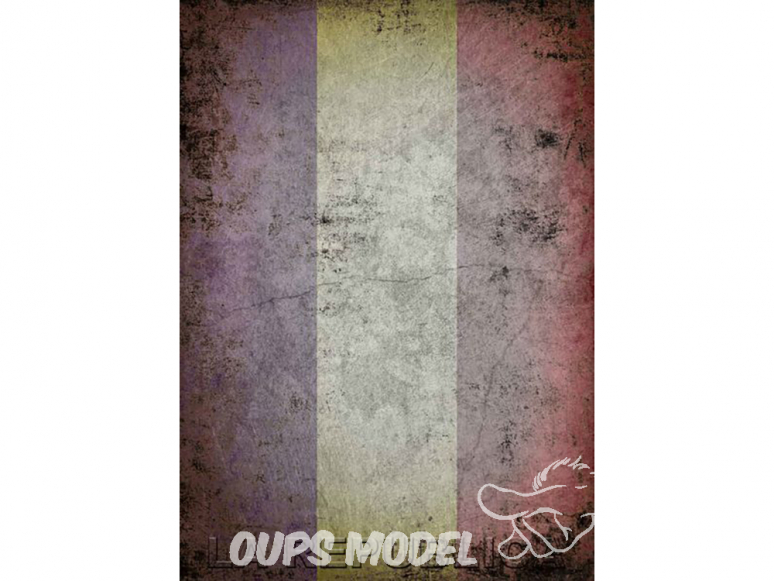 FC MODEL TREND Feuille autocollante 36337 Base adhésive Drapeau Républicain Guerre civile Espagnole Grunge 26 x 19cm