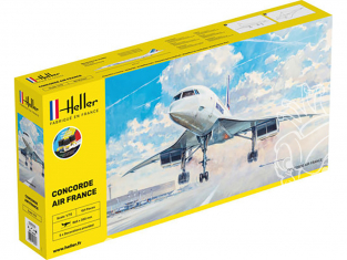 Heller maquette avion 56469 Starter Kit Concorde Air France inclus peintures principale colle et pinceau 1/72