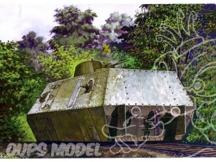 UM maquettes militaire 609 WAGON BLINDE OB-3 AVEC TOURELLE DE T-26-1 1/72