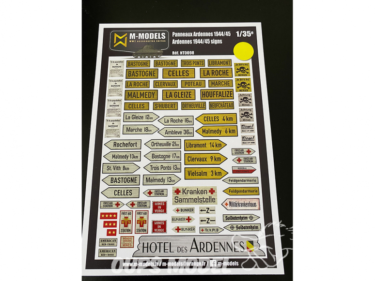 M-Models NT0098 Panneaux Ardennes 1944 et 1945 1/35