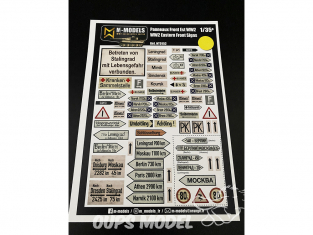 M-Models NT0152 Panneaux Front de l'Est WWII 1/35