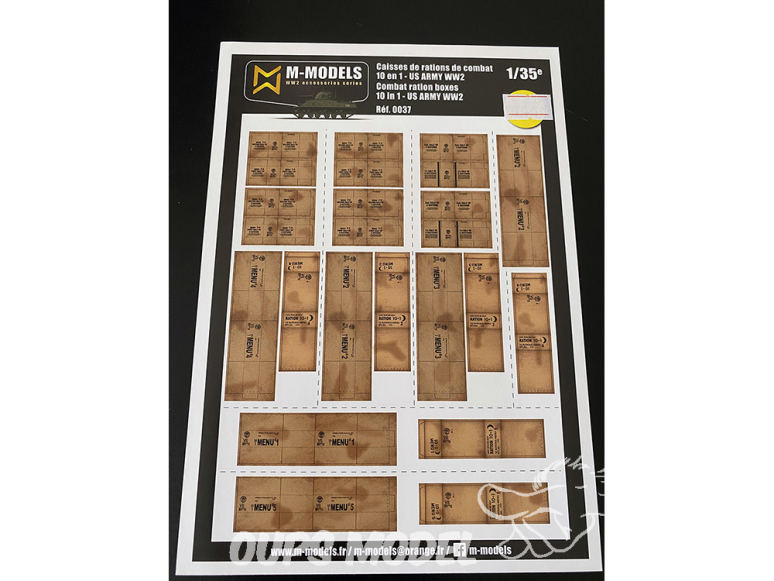 M-Models NT0037 Caisses de rations de combat 10 en 1 US Army WWII 1/35