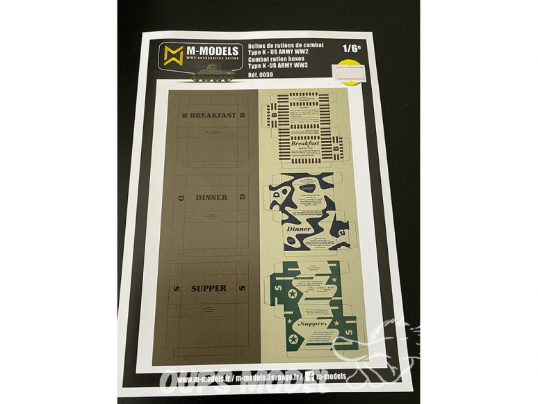 M-Models NT0039 Caisses de rations de combat K US Army WWII 1/6