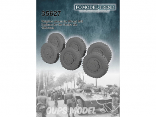 FC MODEL TREND accessoire résine 35627 Roues lestées M8 / M20 Scout cars Tamiya 1/35