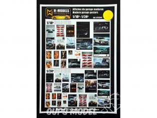 M-Models NT0045 Affiches de garage moderne 1/18 et 1/24