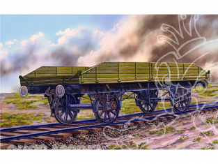 UM maquettes militaire 614 WAGON PLATEFORME RUSSE A DEUX ESSIEUX 20 TONNES 1/72