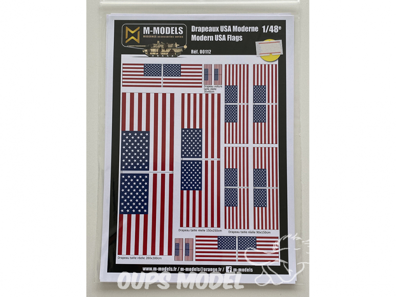 M-Models NT0112 Drapeaux USA Moderne Version propre Planche A-5 1/48