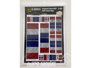 M-Models NT0110 Drapeaux France WWII Version sale en mouvement Planche A-5 1/48