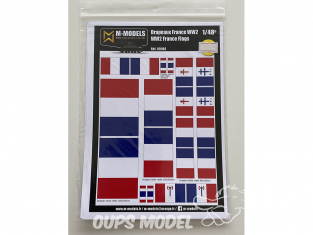 M-Models NT0108 Drapeaux France WWII Version propre Planche A-5 1/48