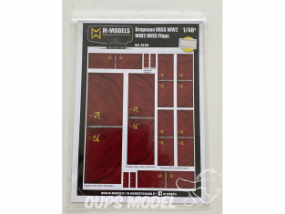 M-Models NT0118 Drapeaux URSS WWII Version sale en mouvement Planche A-5 1/48