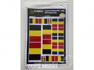 M-Models NT0148 Drapeaux Belge WWII Version propre Planche A-5 1/48