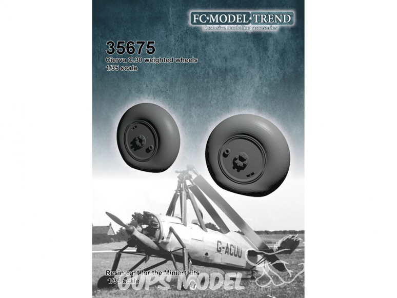 FC MODEL TREND accessoire avion résine 35675 Roues lestées Cierva C-30 Mini Art 1/35