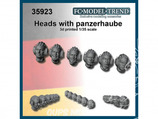 FC MODEL TREND accessoire résine 35923 Têtes avec casque Panzerhaube 1/35
