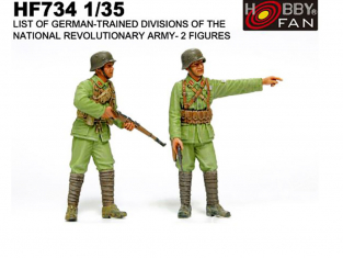 Hobby Fan kit personnages HF734 Divison d'entrainement Allemande de l'armée revolutionnnaire Nationale 2 figurines 1/35