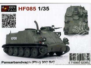 Hobby Fan kit resine HF085 Transports de troupes Suedois Pansarbandvagn 302 1/35