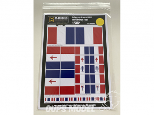 M-Models NT0005 Drapeaux Français WWII Version propre planche A-4 1/35