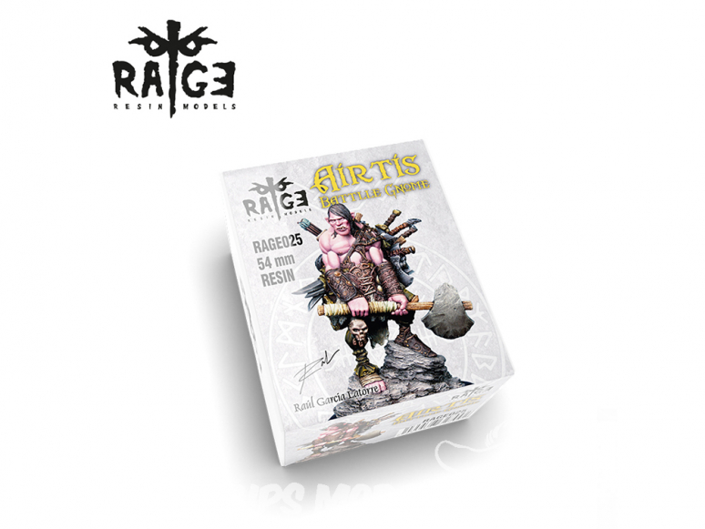 Ak Interactive figurine RAGE025 Airtis, Battle gnome 54MM