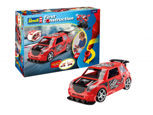 REVELL maquette enfant 00910 Voiture de course avec moteur à friction Rallye Car, rouge 1/20