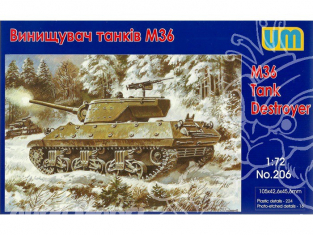 UM Unimodels maquettes militaire 206 US M36 "JACKSON" TANK DESTROYER 1/72