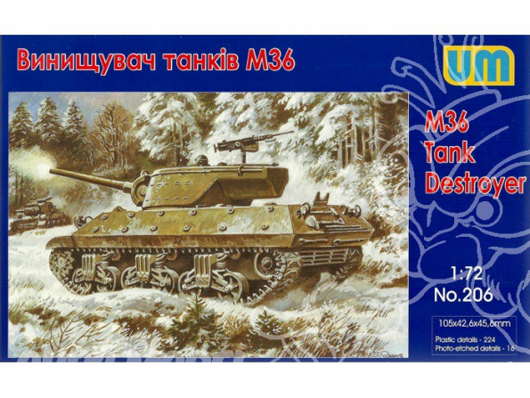 UM Unimodels maquettes militaire 206 US M36 "JACKSON" TANK DESTROYER 1/72