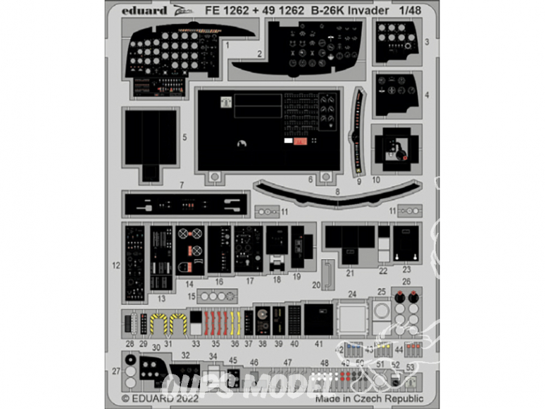 EDUARD photodecoupe avion 491262 Amélioration B-26K Icm 1/48