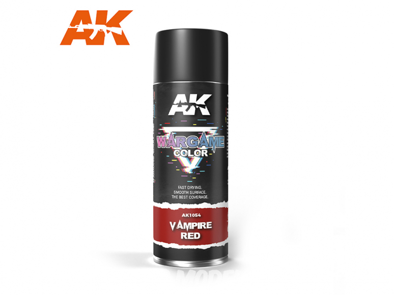 Ak Spray AK1054 Wargame Sprays Bombe peinture VAMPIRE RED 400ml
