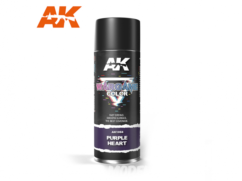 Ak Spray AK1058 Wargame Sprays Bombe peinture PURPLE HEART 400ml