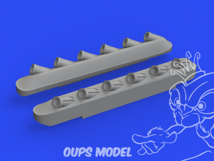 Eduard kit d'amelioration brassin Print 672280 Pipes d'échappement w/ fairing P-51B/C Arma Hobby 1/72